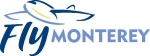Fly Monterey logo with stylized blue airplane