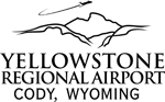 Cody Wyoming airport logo with airplane