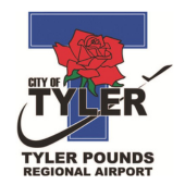 City of Tyler airport logo with stylized T