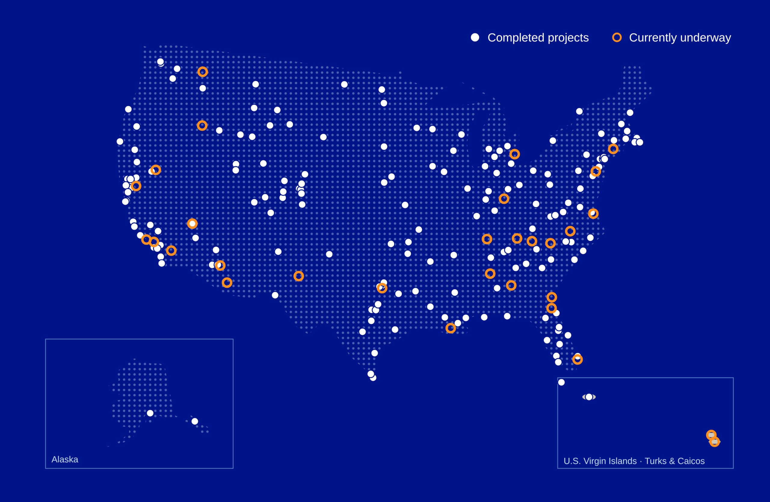 ADK Map Where We Have Worked Map with Legend